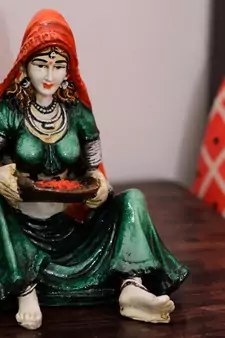 Polyresin Rajasthani Lady Showpiece