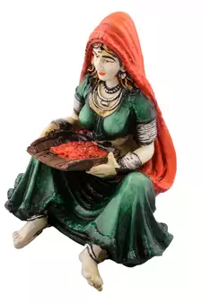 Polyresin Rajasthani Lady Showpiece