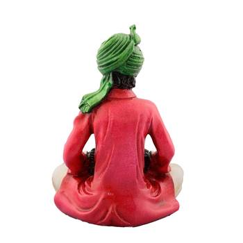 Polyresin Rajasthani Lady Playing Dholak Showpiece 5