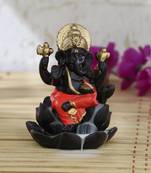 Lord Orange Ganesha Smoke Backflow Cone Incense Holder Decorative Showpiece