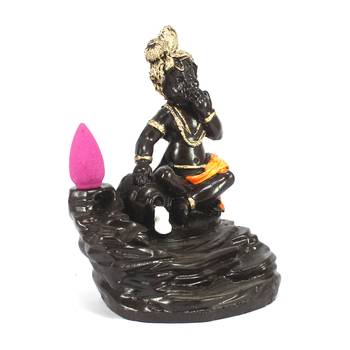 Lord Orange Krishna Smoke Backflow Cone Incense Holder Decorative Showpiece 5