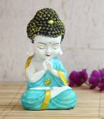 E Craft India Showpiece Praying Monk Design Green
