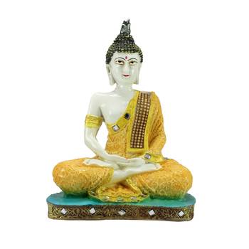 Orange Buddha Decorative Showpiece - 24 cm 2