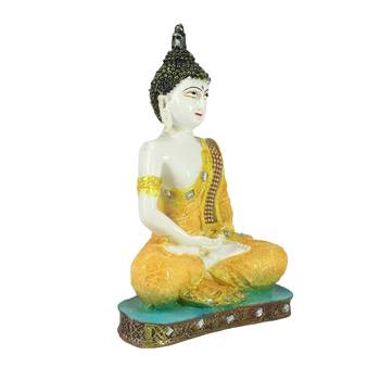 Orange Buddha Decorative Showpiece - 24 cm 5
