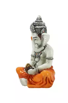 Lord Ganesha playing Manjeera Decorative Showpiece
