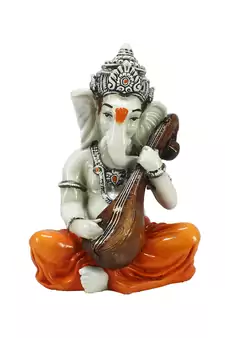 Lord Ganesha playing Guitar Decorative Showpiece