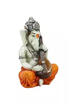 Lord Ganesha playing Guitar Decorative Showpiece