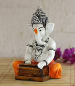 Lord Ganesha playing Harmonium Decorative Showpiece