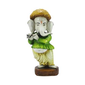 Lord Ganesha playing instument Decorative Showpiece 2
