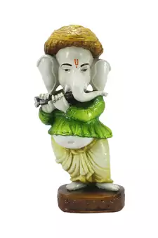 Lord Ganesha playing instument Decorative Showpiece