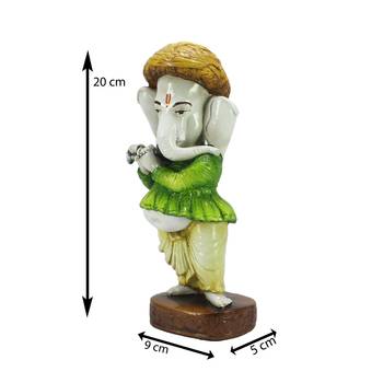 Lord Ganesha playing instument Decorative Showpiece 3