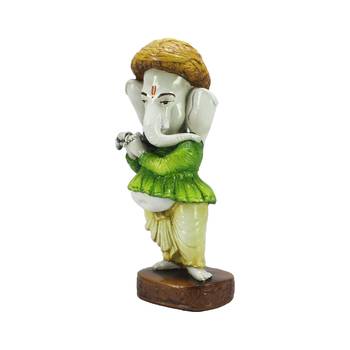 Lord Ganesha playing instument Decorative Showpiece 4