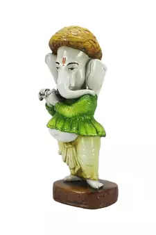 Lord Ganesha playing instument Decorative Showpiece