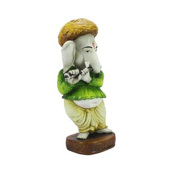 Lord Ganesha playing instument Decorative Showpiece 5