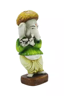 Lord Ganesha playing instument Decorative Showpiece