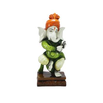 Lord Ganesha playing instrument Decorative Showpiece 2