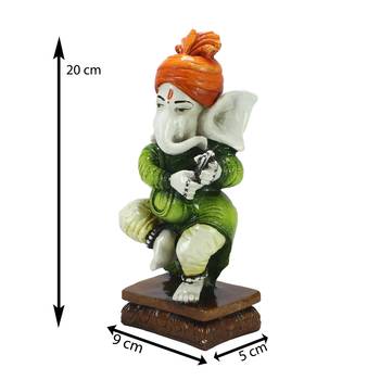 Lord Ganesha playing instrument Decorative Showpiece 3