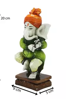 Lord Ganesha playing instrument Decorative Showpiece