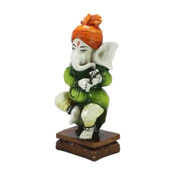 Lord Ganesha playing instrument Decorative Showpiece 4