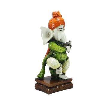 Lord Ganesha playing instrument Decorative Showpiece 5