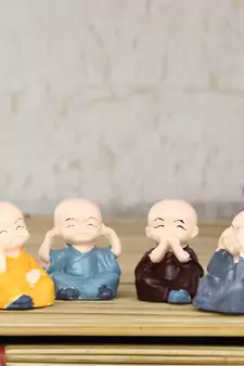 Set of 4 Monk Child Buddhas