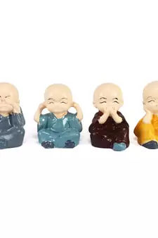 Set of 4 Monk Child Buddhas
