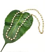 Women'S Pride Necklace Traditional Gold Plated White Pearl Meenakari Beaded Mala Chain Mangalsutra Necklace Jewellery