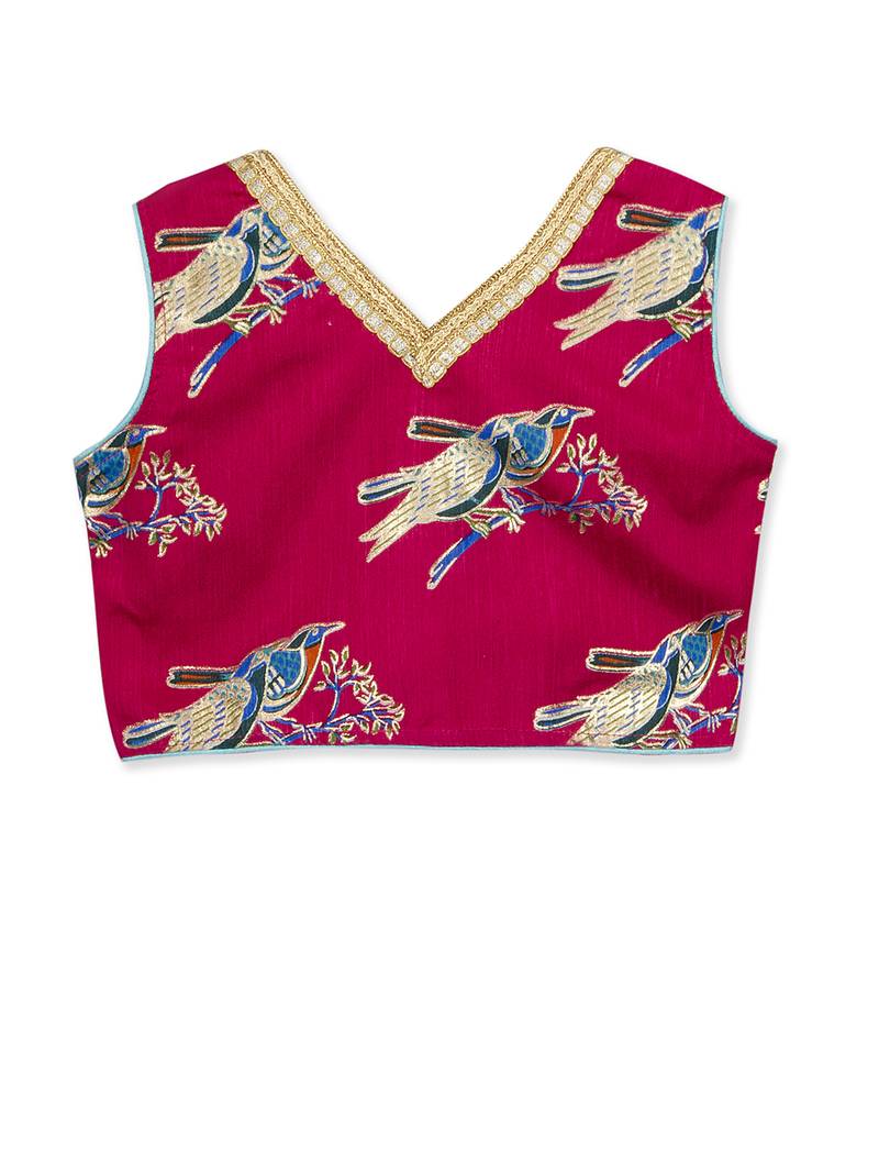 Bird Print Short Top With Plazzo