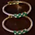 Emerald and AAA CZ Embellished AD Bangles BD409
