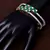 Emerald and AAA CZ Embellished AD Bangles BD409
