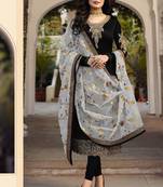 Black embroidered georgette salwar