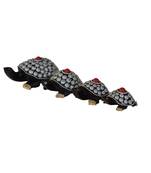 Set of 4 Wooden Jewelled Tortoise