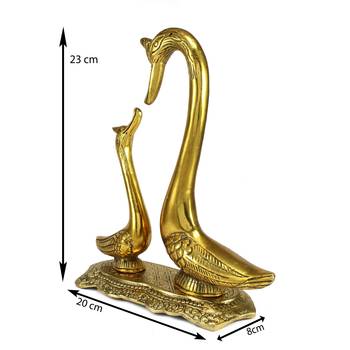 Loving Golden Swan Couple Figurine 3
