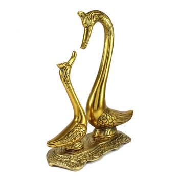 Loving Golden Swan Couple Figurine 4