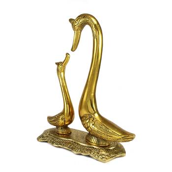 Loving Golden Swan Couple Figurine 5