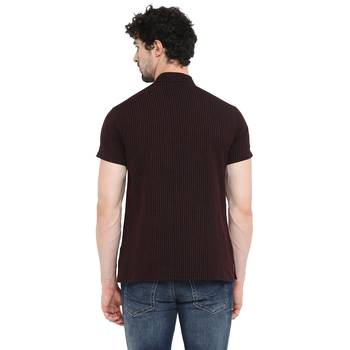 Black Woven Cotton Stitched Short Kurta 2