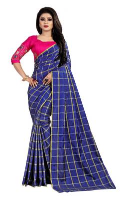 Navy blue printed georgette saree with blouse 2
