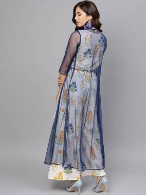 Cream printed cotton salwar 3