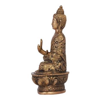 brass meditating buddha figurine 3