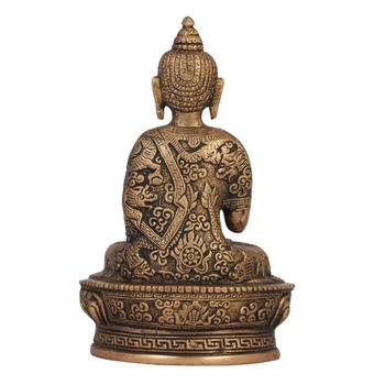 brass meditating buddha figurine 4