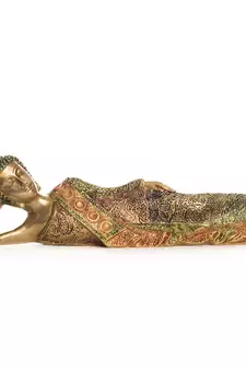 e craft india brass reclining buddha showpiece 14 inch