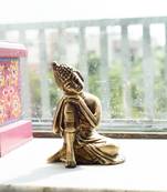Brass Buddha Resting Antique Artifact