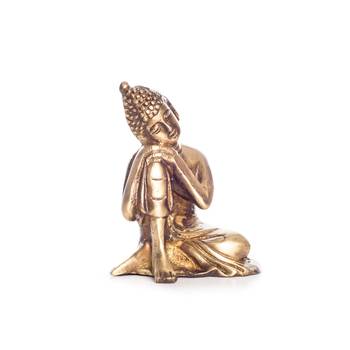 Brass Buddha Resting Antique Artifact 2