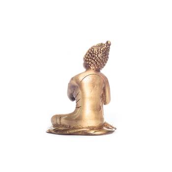 Brass Buddha Resting Antique Artifact 4