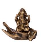 Brass Antique Finish Lord Ganesha On Palm