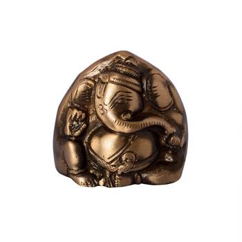 Brass Antique Finish Two Faced Lord Ganesha 1