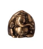 Brass Antique Finish Two Faced Lord Ganesha