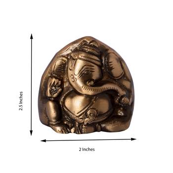 Brass Antique Finish Two Faced Lord Ganesha 2