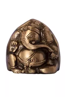 Brass Antique Finish Two Faced Lord Ganesha