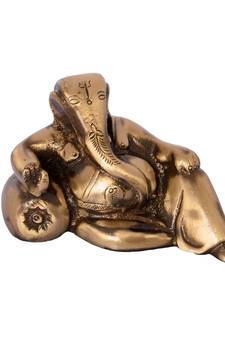 Brass Lord Ganesha with Masand    